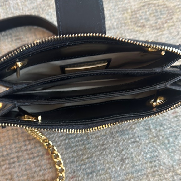 Valentino Black and Purple Bag with Gold Chain - Picture 3 of 3